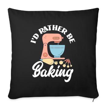 Funny Hobby Baker Gift - Sofa pillowcase 17,3'' x 17,3'' (45 x 45 cm) - black - Front