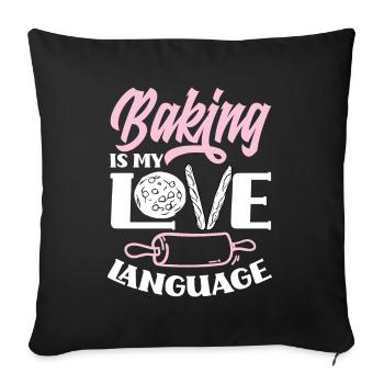 Funny Hobby Baker Gift - Sofa pillowcase 17,3'' x 17,3'' (45 x 45 cm) - black - Front