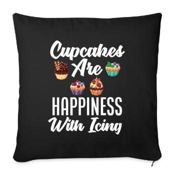 Funny Hobby Baker Gift - Sofa pillowcase 17,3'' x 17,3'' (45 x 45 cm) - black - Front