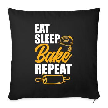 Funny Hobby Baker Gift - Sofa pillowcase 17,3'' x 17,3'' (45 x 45 cm) - black - Front