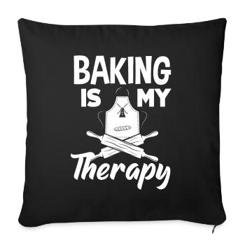 Funny Hobby Baker Gift - Sofa pillowcase 17,3'' x 17,3'' (45 x 45 cm) - black - Front
