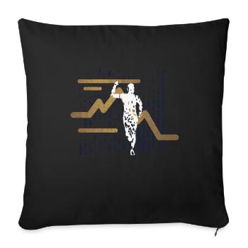 Marathon, TrailRunning Runner - Sofa pillowcase 17,3'' x 17,3'' (45 x 45 cm) - black - Front