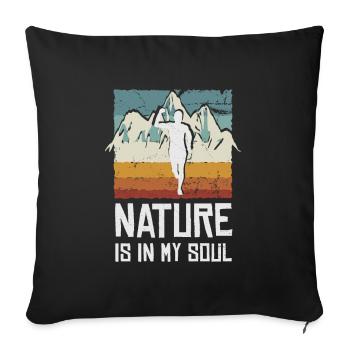Marathon, Trail Running, Runners - Sofa pillowcase 17,3'' x 17,3'' (45 x 45 cm) - black - Front