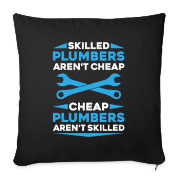 Plant mechanic plumber plumber sanitary heating - Sofa pillowcase 17,3'' x 17,3'' (45 x 45 cm) - black - Front