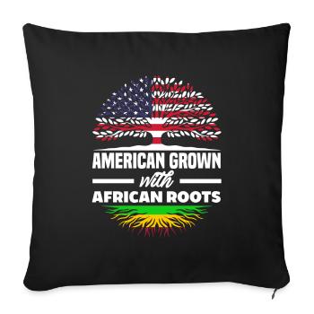 Melanin African American African American Woman - Sofa pillowcase 17,3'' x 17,3'' (45 x 45 cm) - black - Front