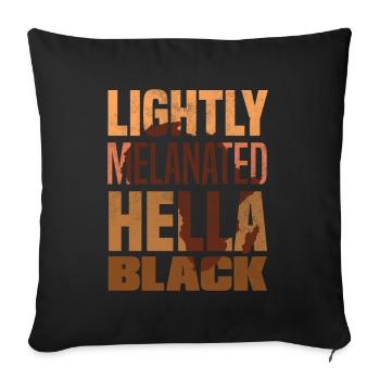 Melanin African American African American Woman - Sofa pillowcase 17,3'' x 17,3'' (45 x 45 cm) - black - Front