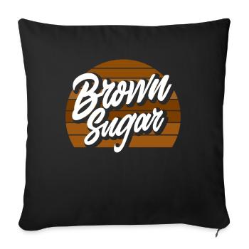 Melanin African American African American Woman - Sofa pillowcase 17,3'' x 17,3'' (45 x 45 cm) - black - Front