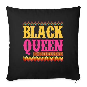 Melanin African American African American Woman - Sofa pillowcase 17,3'' x 17,3'' (45 x 45 cm) - black - Front