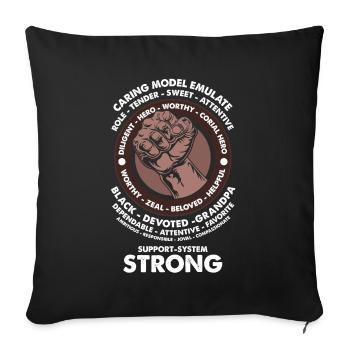 Melanin African American African American Woman - Sofa pillowcase 17,3'' x 17,3'' (45 x 45 cm) - black - Front