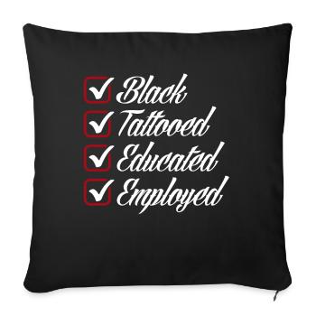 Melanin African American African American Woman - Sofa pillowcase 17,3'' x 17,3'' (45 x 45 cm) - black - Front