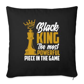 Melanin African American African American Woman - Sofa pillowcase 17,3'' x 17,3'' (45 x 45 cm) - black - Front