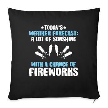 Pyrotechnicien Feux d’artifice Pyrotechnie Pyrotechnicien - Housse de coussin décorative 45 x 45 cm - noir - Devant