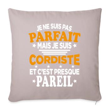 Pas Parfait Mais Je Suis Cordiste Et C'est Pareil - Housse de coussin décorative 45 x 45 cm - taupe clair - Devant
