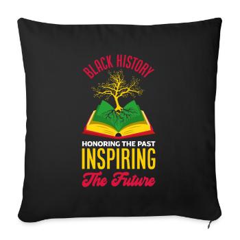 Melanin African American African American Woman - Sofa pillowcase 17,3'' x 17,3'' (45 x 45 cm) - black - Front