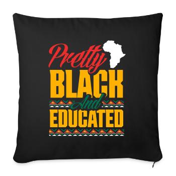 Melanin African American African American Woman - Sofa pillowcase 17,3'' x 17,3'' (45 x 45 cm) - black - Front