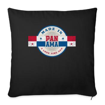 Drôle panama panaméen cadeau panaméen - Housse de coussin décorative 45 x 45 cm - noir - Devant