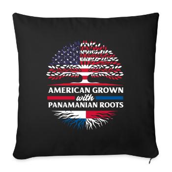 Drôle panama panaméen cadeau panaméen - Housse de coussin décorative 45 x 45 cm - noir - Devant