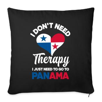 Drôle panama panaméen cadeau panaméen - Housse de coussin décorative 45 x 45 cm - noir - Devant