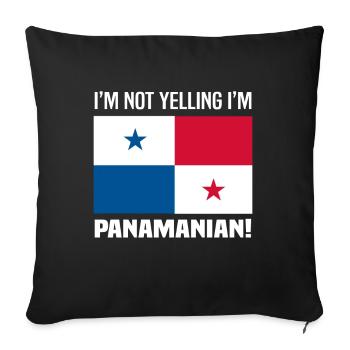 Drôle panama panaméen cadeau panaméen - Housse de coussin décorative 45 x 45 cm - noir - Devant
