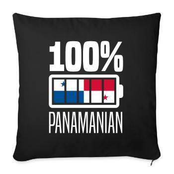 Drôle panama panaméen cadeau panaméen - Housse de coussin décorative 45 x 45 cm - noir - Devant