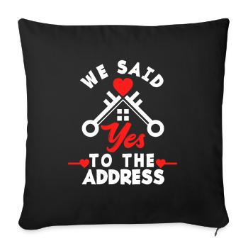 Homeowner Home Purchase Gift - Sofa pillowcase 17,3'' x 17,3'' (45 x 45 cm) - black - Front