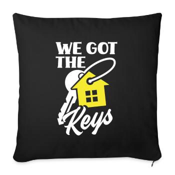 Homeowner Home Purchase Gift - Sofa pillowcase 17,3'' x 17,3'' (45 x 45 cm) - black - Front