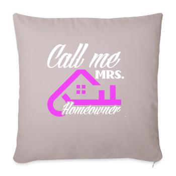 Homeowner Home Purchase Gift - Sofa pillowcase 17,3'' x 17,3'' (45 x 45 cm) - light taupe - Front