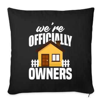 Homeowner Home Purchase Gift - Sofa pillowcase 17,3'' x 17,3'' (45 x 45 cm) - black - Front