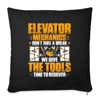 Elevator Fitter Elevator Mechanic Elevator Mechanic - Sofa pillowcase 17,3'' x 17,3'' (45 x 45 cm) - black - Front