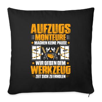 Elevator Fitter Elevator Mechanic Elevator Mechanic - Sofa pillowcase 17,3'' x 17,3'' (45 x 45 cm) - black - Front