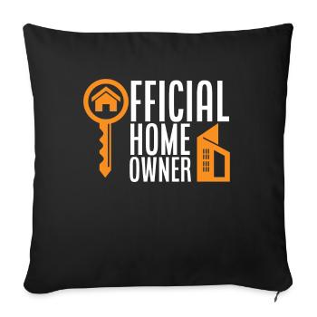 Homeowner Home Purchase Gift - Sofa pillowcase 17,3'' x 17,3'' (45 x 45 cm) - black - Front