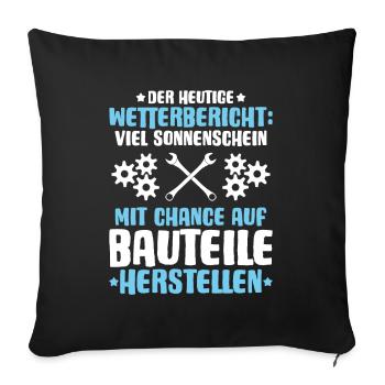 Verfahrensmechaniker Verfahrensmechanikerin - Sofakissenbezug 45 x 45 cm - Schwarz - Vorne