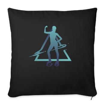 Geometry Jump Shoes Fitness - Sofa pillowcase 17,3'' x 17,3'' (45 x 45 cm) - black - Front