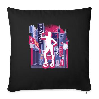 Asian City Jump Shoes Fitness - Housse de coussin décorative 45 x 45 cm - noir - Devant