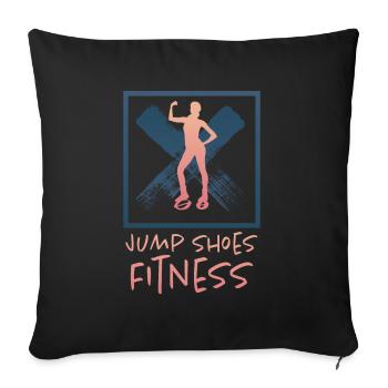 Grunge Jump Shoes Fitness - Housse de coussin décorative 45 x 45 cm - noir - Devant
