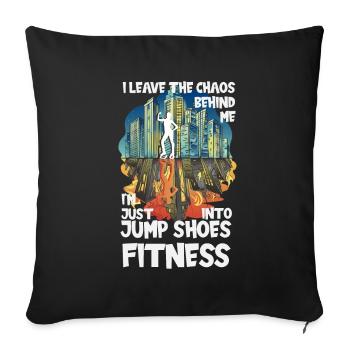 Chaos Jump Chaussures Fitness - Housse de coussin décorative 45 x 45 cm - noir - Devant