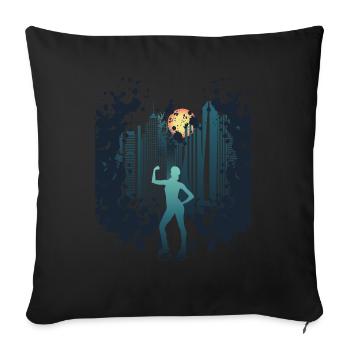 Skyline Jump Shoes Fitness - Sofa pillowcase 17,3'' x 17,3'' (45 x 45 cm) - black - Front