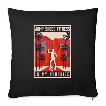 California Palm Jump Chaussures Fitness - Housse de coussin décorative 45 x 45 cm - noir - Devant