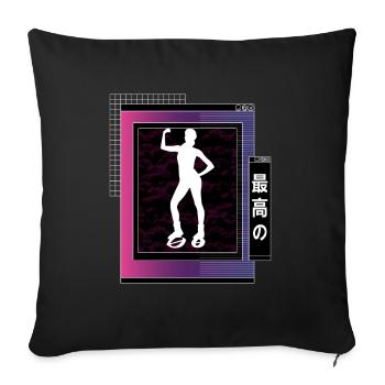 Vaporwave Metaverse Jump Chaussures Fitness - Housse de coussin décorative 45 x 45 cm - noir - Devant
