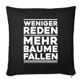 Forstwirt Forstwirtschaft Waldfacharbeiter Wald - Sofakissenbezug 45 x 45 cm - Schwarz - Vorne