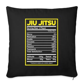 Jiu Jitsu Jiu Jitsu Jiu Jitsu - Sofakissenbezug 45 x 45 cm - Schwarz - Vorne