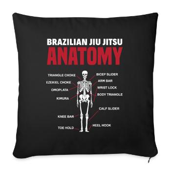 Jiu Jitsu Jiu Jitsu Jiu Jitsu - Sofakissenbezug 45 x 45 cm - Schwarz - Vorne