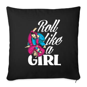 Jiu Jitsu Jiu Jitsu Jiu Jitsu - Sofakissenbezug 45 x 45 cm - Schwarz - Vorne