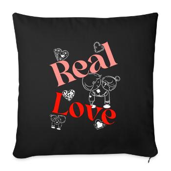 Real Love Design Magnifique - Housse de coussin décorative 45 x 45 cm - noir - Devant