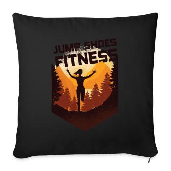 Jump Shoes Fitness Fitness Woman - Sofa pillowcase 17,3'' x 17,3'' (45 x 45 cm) - black - Front