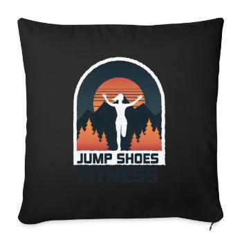 Jump Shoes Fitness Fitness Woman - Sofa pillowcase 17,3'' x 17,3'' (45 x 45 cm) - black - Front