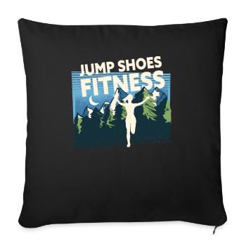 Jump Shoes Fitness Fitness Woman - Sofa pillowcase 17,3'' x 17,3'' (45 x 45 cm) - black - Front