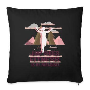 Jump Shoes Fitness Fitness Woman - Sofa pillowcase 17,3'' x 17,3'' (45 x 45 cm) - black - Front