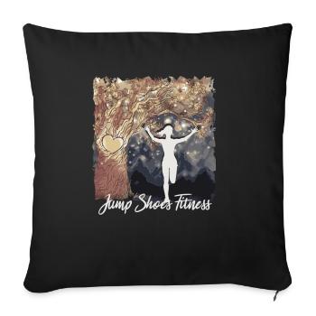 Jump Shoes Fitness Fitness Woman - Sofa pillowcase 17,3'' x 17,3'' (45 x 45 cm) - black - Front