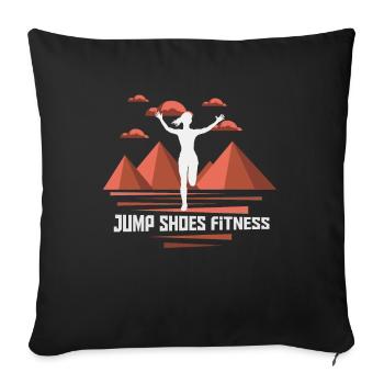 Jump Shoes Fitness Fitness Woman - Sofa pillowcase 17,3'' x 17,3'' (45 x 45 cm) - black - Front